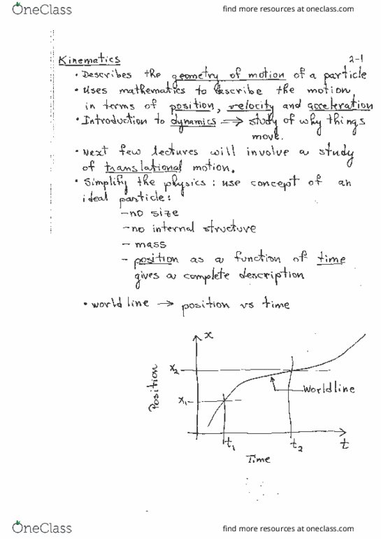 Physical Sciences 12a Lecture Notes - Lecture 2: World Line, Electronvolt, Coordinate System thumbnail