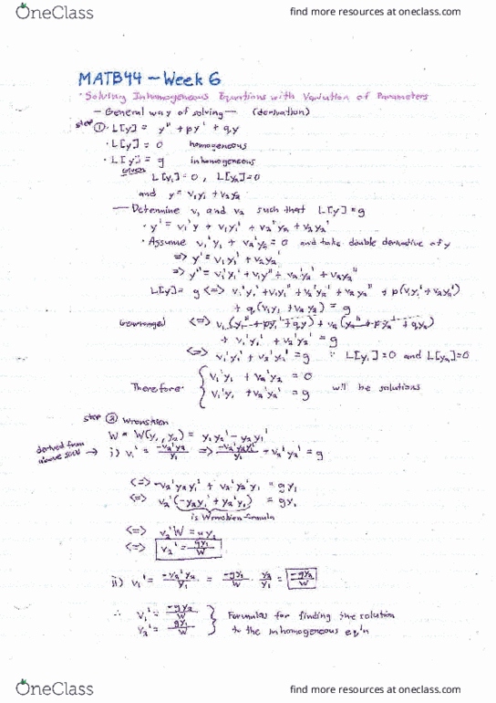 MATB44H3 Lecture Notes - Lecture 6: Urt, Implementation Force, Integral Curve thumbnail