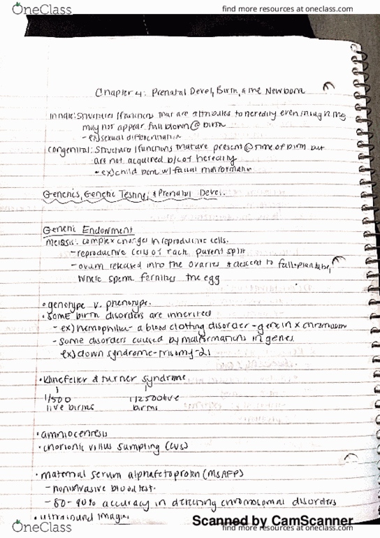 PSY 3301 Chapter 4: Prenatal Development Part 1 thumbnail