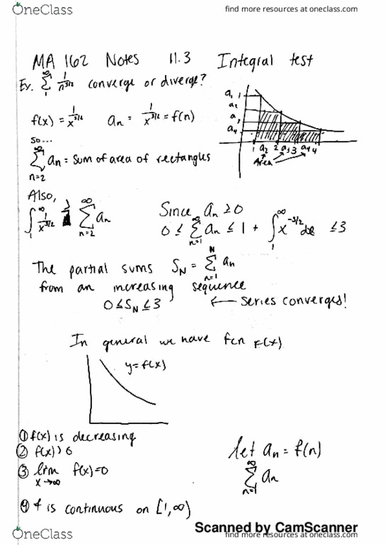 MA 16200 Lecture 27: Series day 2 Ch 11.2 thumbnail