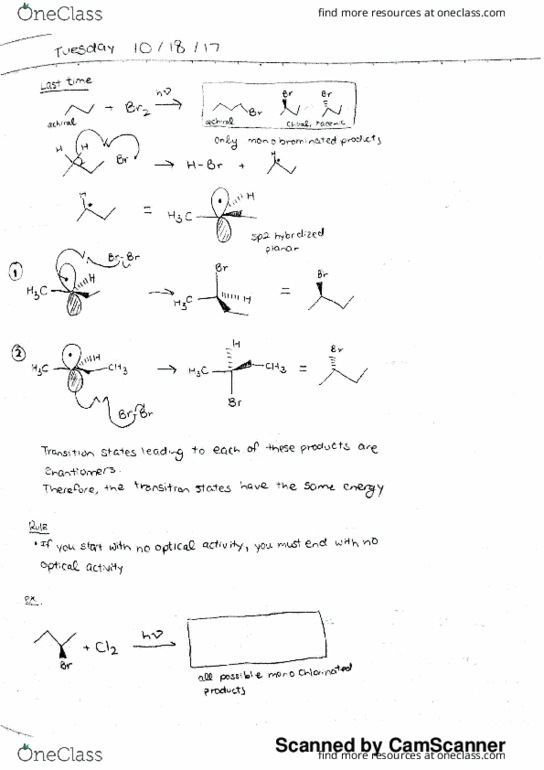 CHEM 3A Lecture 15: 15-oct18(tuesday) thumbnail