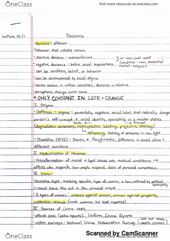 SOCI 1010 Lecture 5: Deviance thumbnail