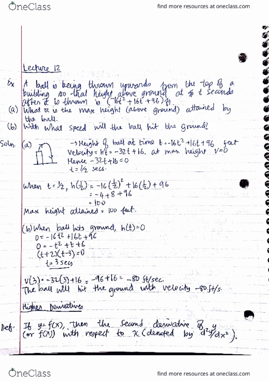 MAT135H1 Lecture Notes - Lecture 12: Hne thumbnail
