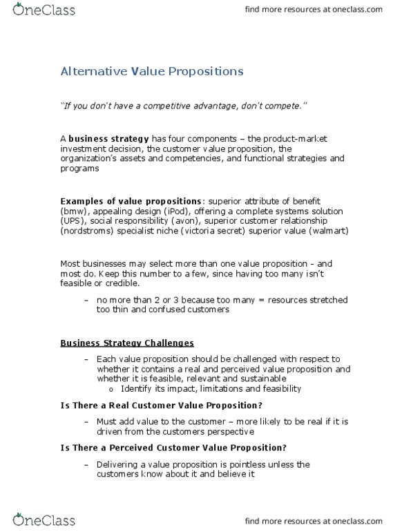 BU353 Lecture Notes - Lecture 2: Value Proposition, Corporate Social Responsibility, Starbucks thumbnail