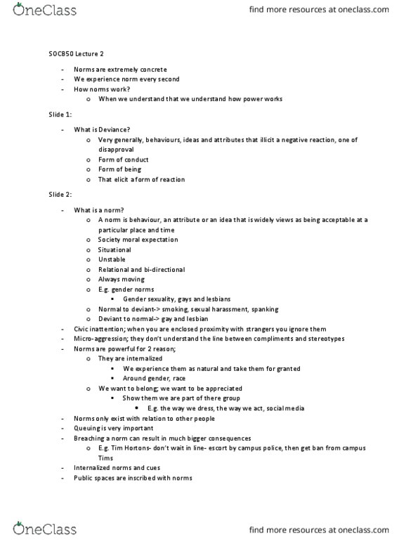 SOCB50H3 Lecture Notes - Lecture 2: Panopticon, Canadian English, Emotional Labor thumbnail