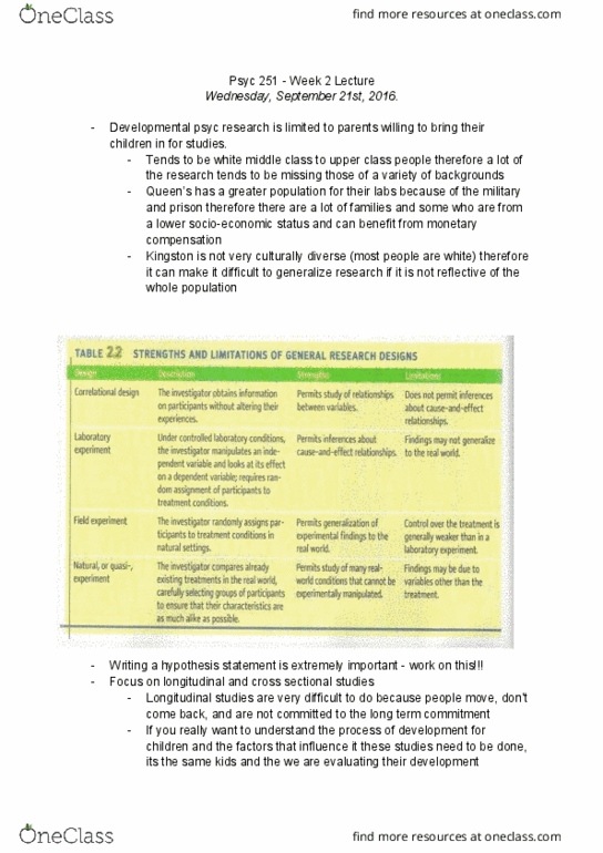 PSYC 251 Lecture Notes - Lecture 2: Longitudinal Study, Apgar Score, Down Syndrome thumbnail