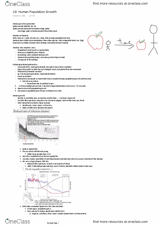 BIO 2129 Lecture Notes - Lecture 10: Mechanised Agriculture, 1918 Flu Pandemic, Lorenz Curve thumbnail