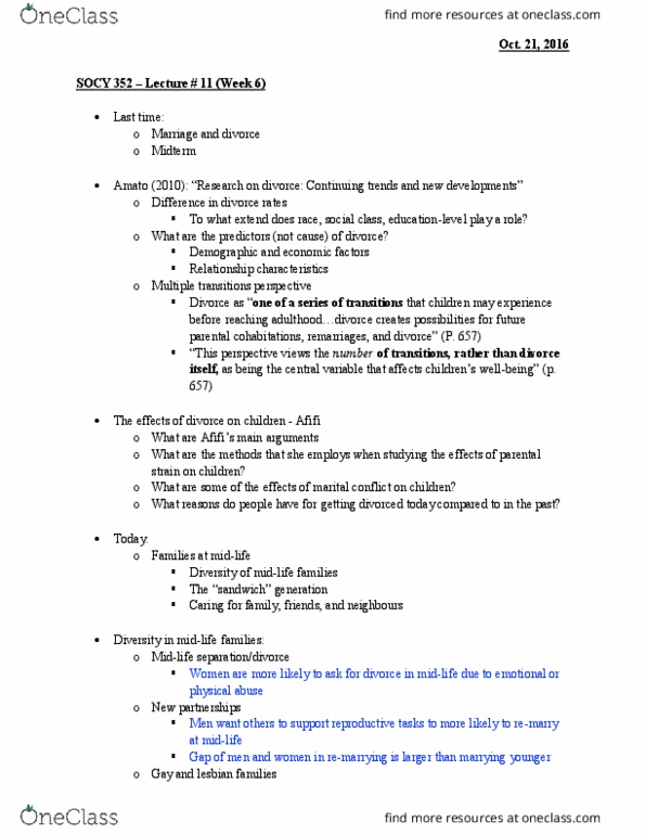 SOCY 352 Lecture Notes - Lecture 11: Sandwich Generation, Montreal Gazette, Childlessness thumbnail