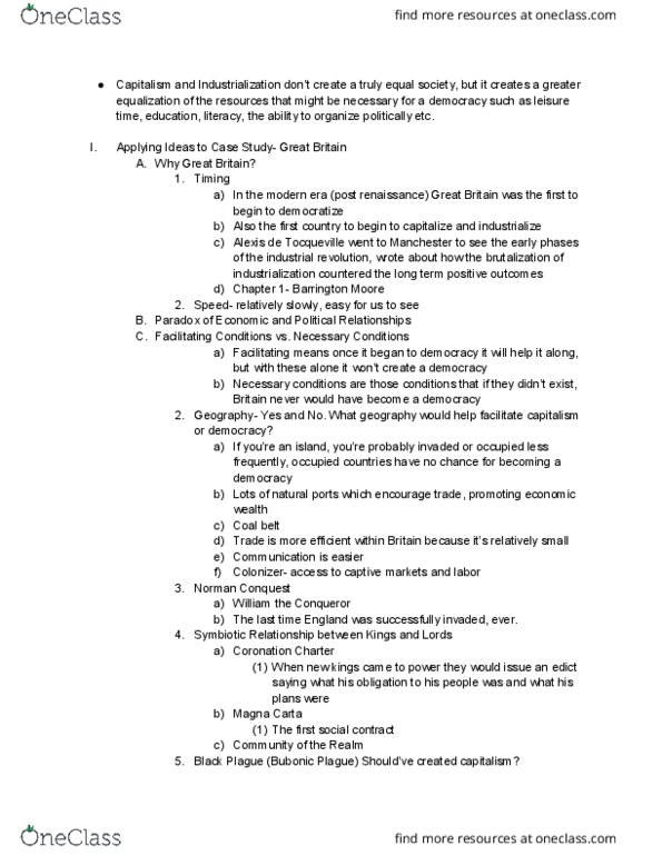 GOVT-130 FA3 Lecture Notes - Lecture 11: Bubonic Plague, Charter Of Liberties, Alexis De Tocqueville thumbnail