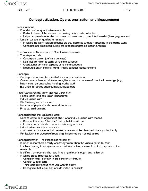 HLTHAGE 2A03 Lecture Notes - Lecture 6: Empirical Measure, Concurrent Validity, Content Validity thumbnail