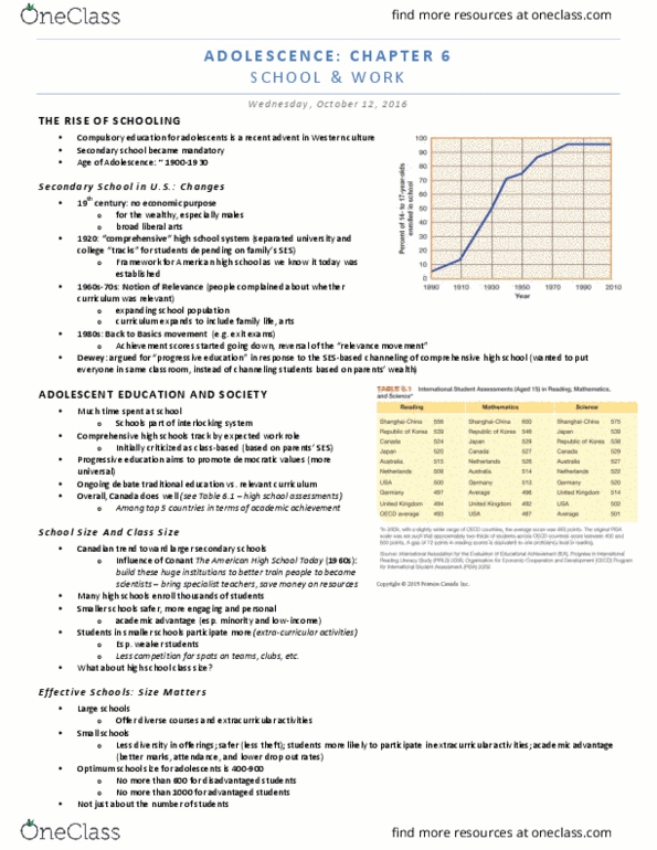 PSY 3105 Lecture Notes - Lecture 6: Achievement Orientation, Progressive Education, Peer Group thumbnail