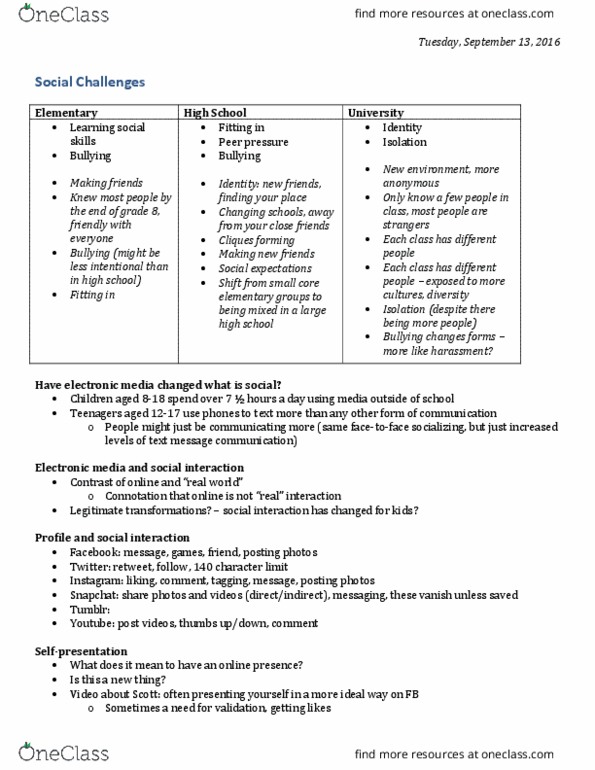 PSY 3135 Lecture Notes - Lecture 1: Simulacrum, Tumblr, Cyberbullying thumbnail