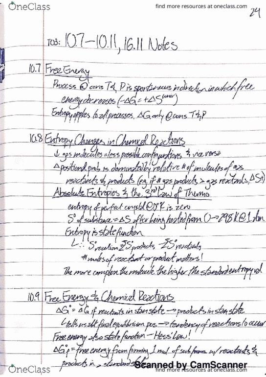 CHEM 0330 Chapter 10.7-10.11, 16.11: 10.7-10.11 and 16.11 notes thumbnail