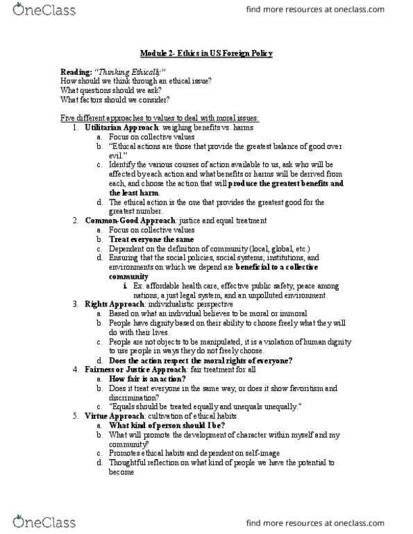 GOV 312L Lecture Notes - Lecture 2: Proxy War, Sons Of Iraq thumbnail