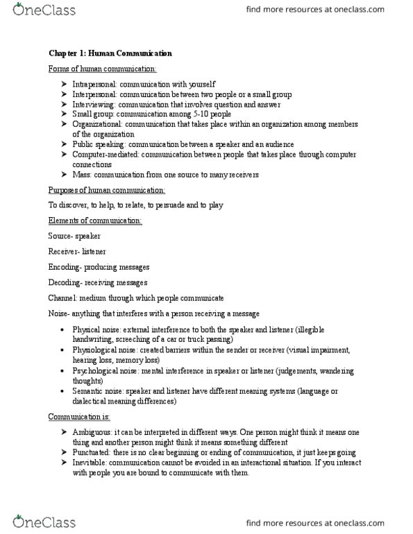 SPCH 1000 Lecture Notes - Lecture 1: Visual Impairment thumbnail