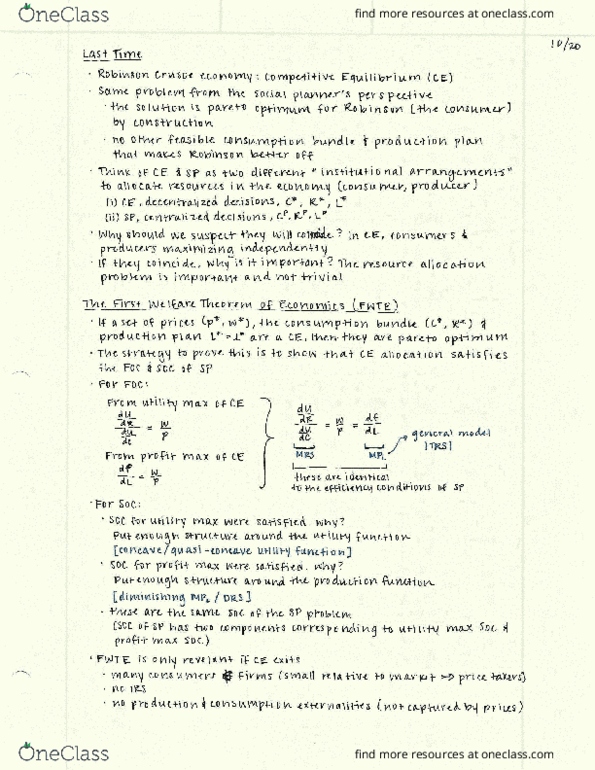 ECON 20100 Lecture Notes - Lecture 8: System On A Chip, Takers thumbnail