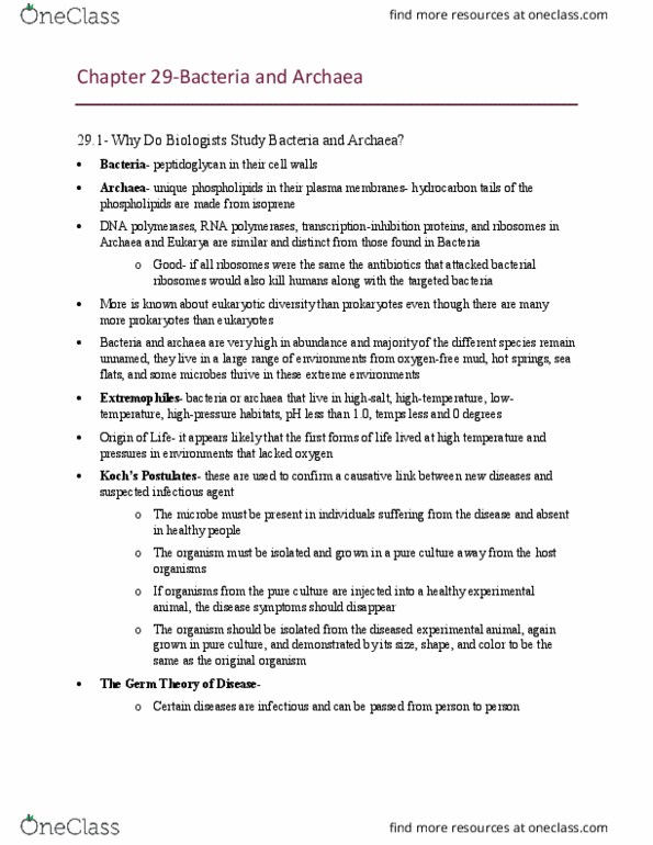 BIOL 119 Chapter Notes - Chapter 29: Cellular Respiration, Anoxygenic Photosynthesis, Gram Staining thumbnail