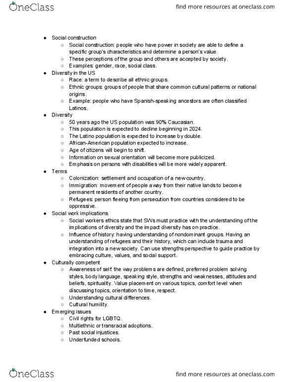 SLWK 201 Lecture Notes - Lecture 5: Environmental Justice thumbnail