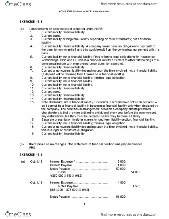 ADMS 3595 Lecture Notes - Lecture 1: Current Liability, Cash Method Of Accounting, Current Asset thumbnail