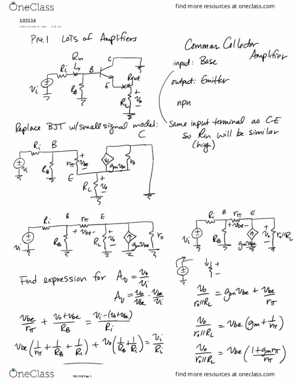 ECE 302 Lecture 20: Ch 14: Common Collector Amplifier thumbnail