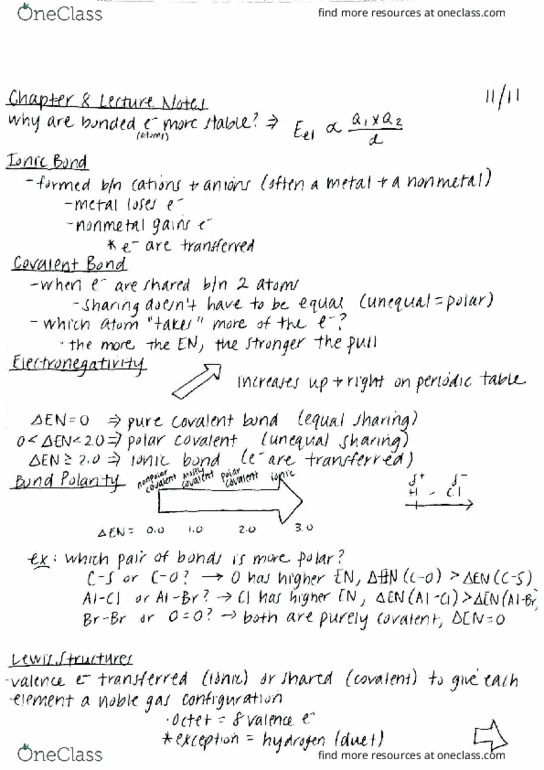 CHM 030 Lecture Notes - Lecture 19: Noble Gas, Iller, Nonmetal thumbnail