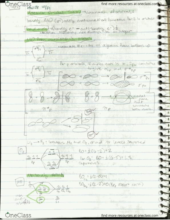 CH 301 Lecture 16: Hand-written Notes for Oct 18 and 20 thumbnail