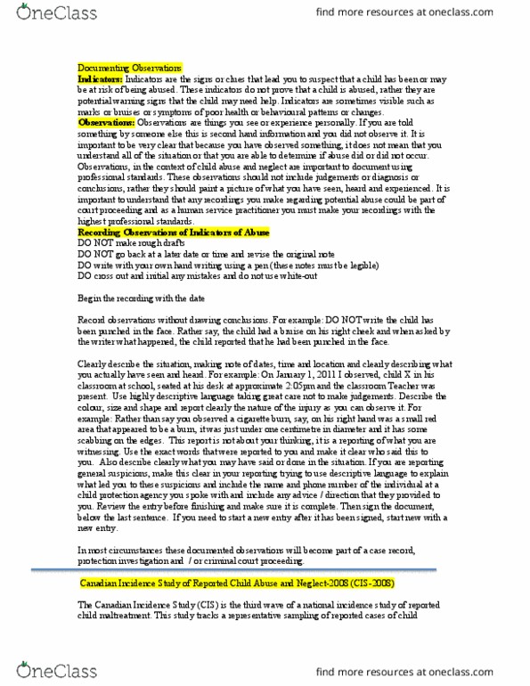 CYC 201 Lecture Notes - Lecture 6: Physical Abuse, Psychological Abuse, Sexually Transmitted Infection thumbnail