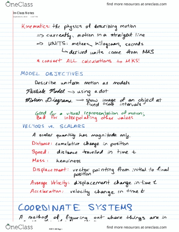 PHYS 100 Lecture 8: Kinematics: In-Class Notes thumbnail