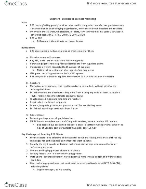 Management and Organizational Studies 2320A/B Chapter Notes - Chapter 5: Fast-Moving Consumer Goods, Retail, Carbon Footprint thumbnail