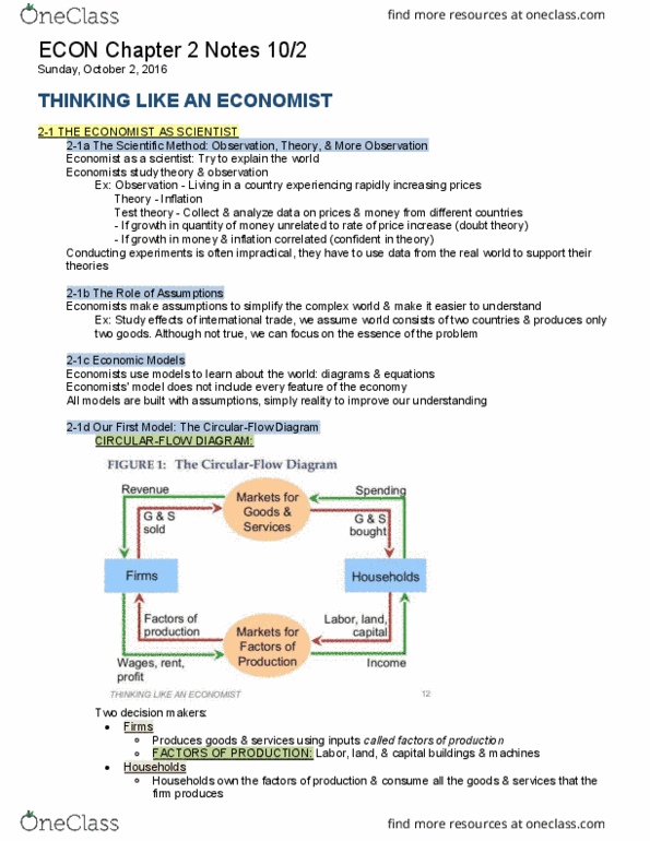 ECON 200 Chapter Notes - Chapter 2: Starbucks, Cash Register, Opportunity Cost thumbnail