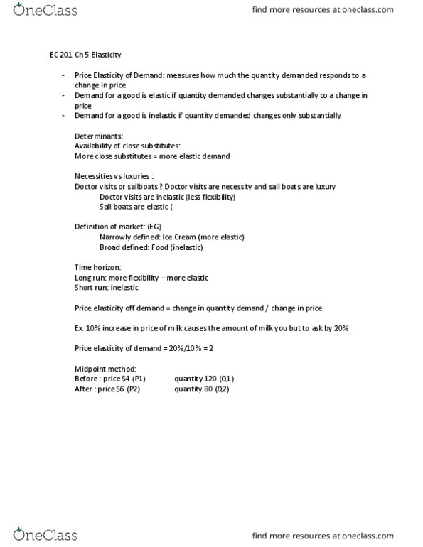 EC 201 Lecture Notes - Lecture 9: Midpoint Method thumbnail