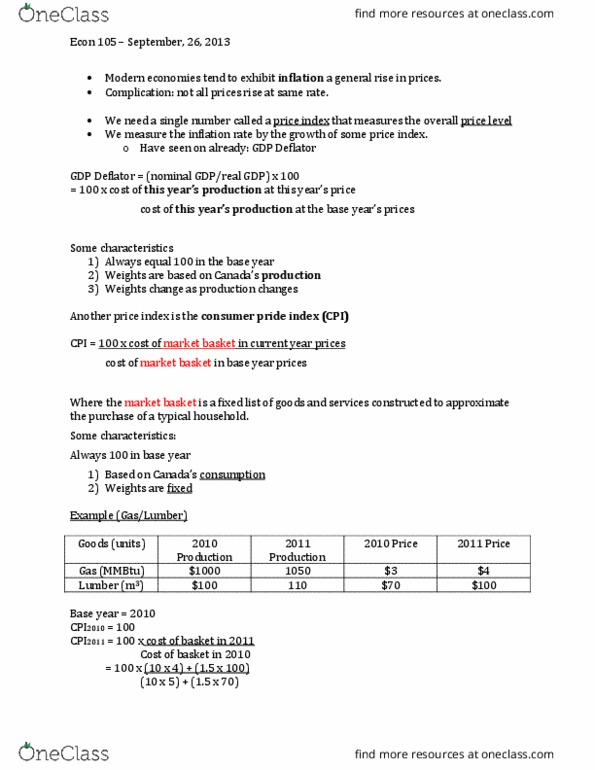 ECON 105 Lecture Notes - Lecture 6: Gdp Deflator, British Thermal Unit, Real Interest Rate thumbnail