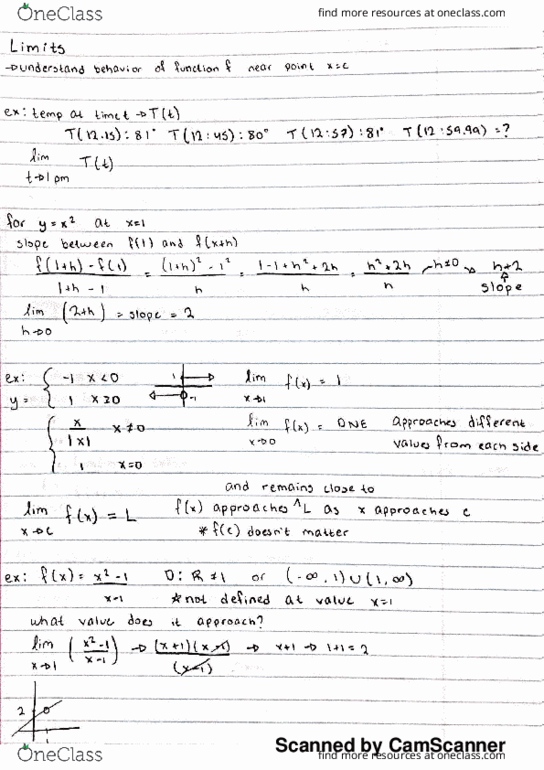 MAT 21A Lecture 2: Limit of a Function and Limit Laws thumbnail