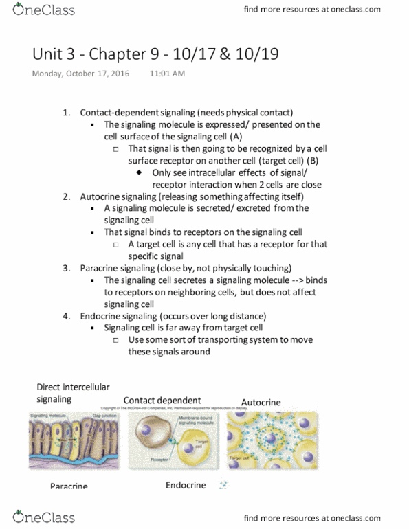 BIOL 2051 Lecture Notes - Lecture 9: Cytosol, Adenylyl Cyclase, Hydrophile thumbnail
