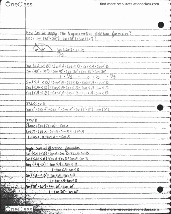 MATH010 Lecture Notes - Lecture 25: National Union Of Angolan Workers, Parallelogram thumbnail