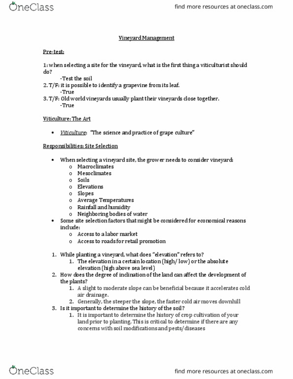 HFT-4866 Lecture Notes - Lecture 4: Grape Leaves, Botrytis Cinerea, Merlot thumbnail