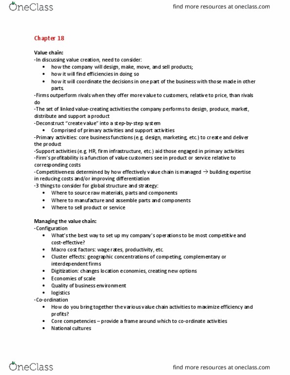 ADMS 3960 Lecture Notes - Lecture 18: Information System, Offshoring, Product Lifecycle thumbnail