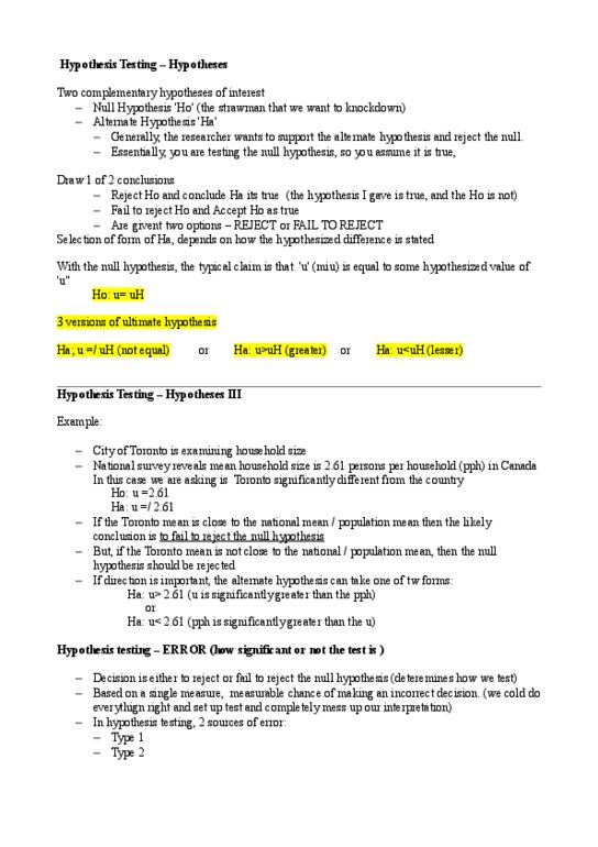 GGR270H1 Lecture Notes - Lecture 8: Means Test, Null Hypothesis, Test Statistic thumbnail