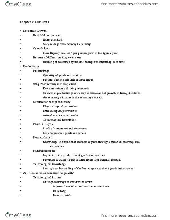 ECON 222 Lecture Notes - Lecture 2: Physical Capital, Human Capital, Natural Resource thumbnail