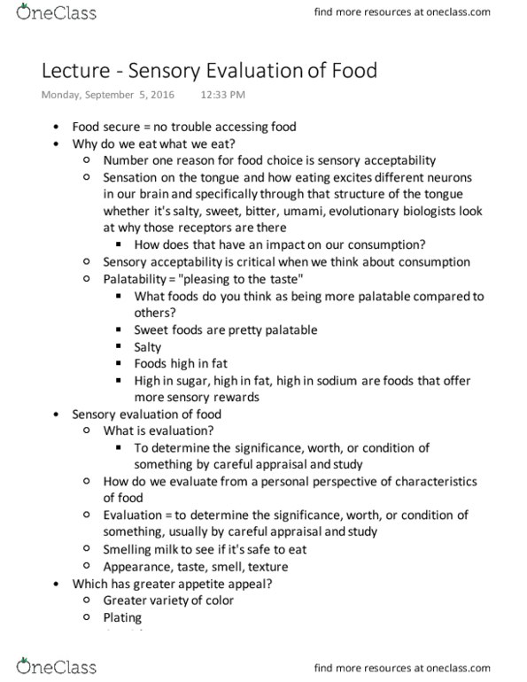 NUTR 211 Lecture Notes - Lecture 1: Brittleness, Ripeness, Theobromine thumbnail