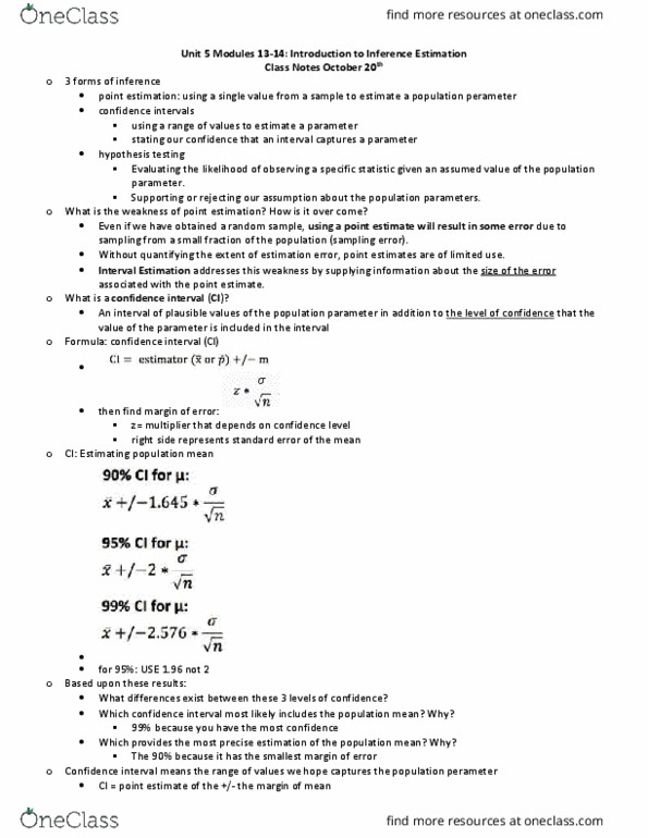 IPHY 2500 Lecture 13: Unit 5 Modules 13 Class Notes OCT 20 thumbnail