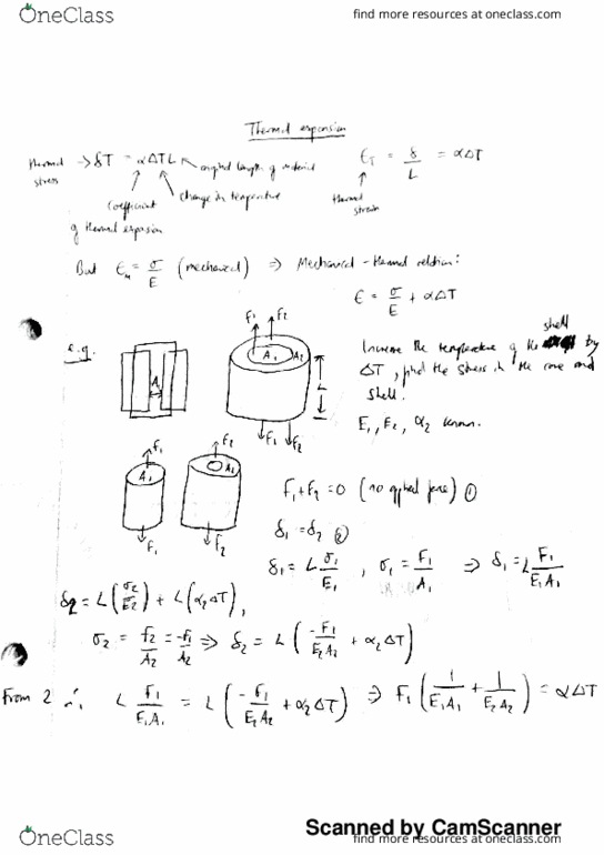 MECHENG 211 Lecture 20: Wei Lu ME 211 Lecture 20 Notes - Thermal Expansion and Torsion thumbnail