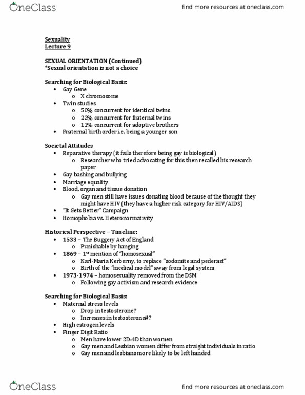 FRHD 2100 Lecture Notes - Lecture 9: Twin, Cass Identity Model, Conversion Therapy thumbnail