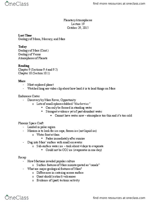 ASTR 1210 Lecture Notes - Lecture 17: Correlation Does Not Imply Causation, Sulfur Dioxide, Magellan (Spacecraft) thumbnail