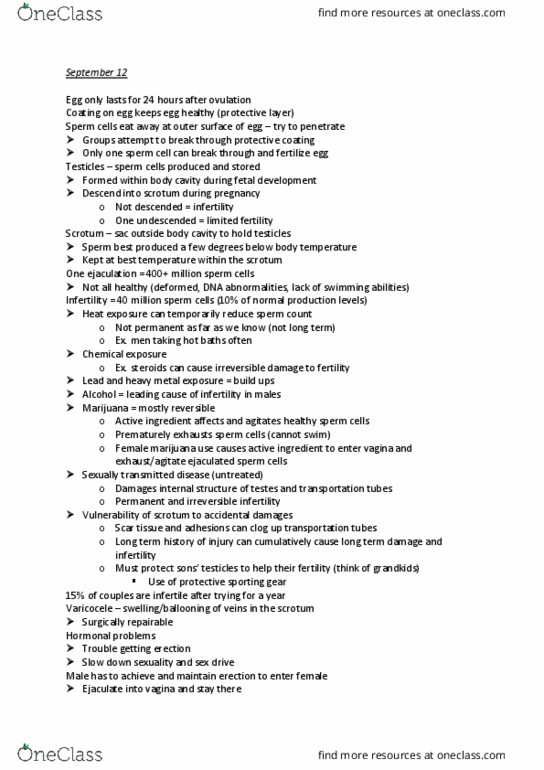 CHD-2220 Lecture Notes - Lecture 2: Pituitary Gland, Foreplay, Sexually Transmitted Infection thumbnail