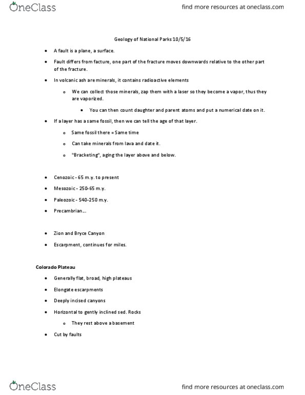 GEL 25 Lecture Notes - Lecture 2: Cenozoic, Virgin River, Cross-Bedding thumbnail