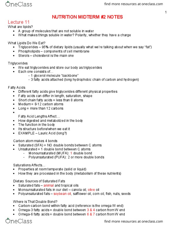 NUTR 1010 Lecture Notes - Lecture 2: Blood Alcohol Content, Trans Fat, Saturated Fat thumbnail