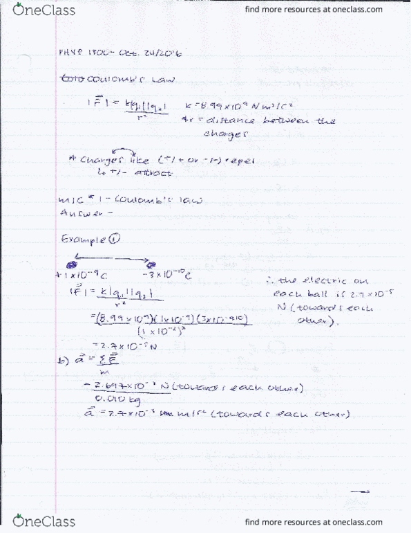 PHYS 1300 Lecture Notes - Lecture 18: Electronvolt thumbnail