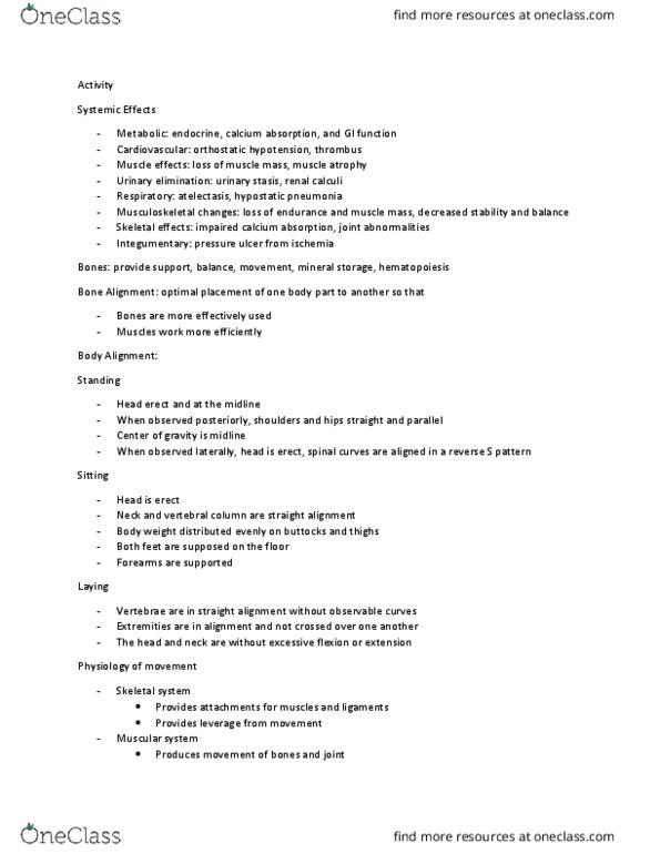NUR 300 Lecture Notes - Lecture 6: Continuous Passive Motion, Orthostatic Hypotension, Urinary Retention thumbnail