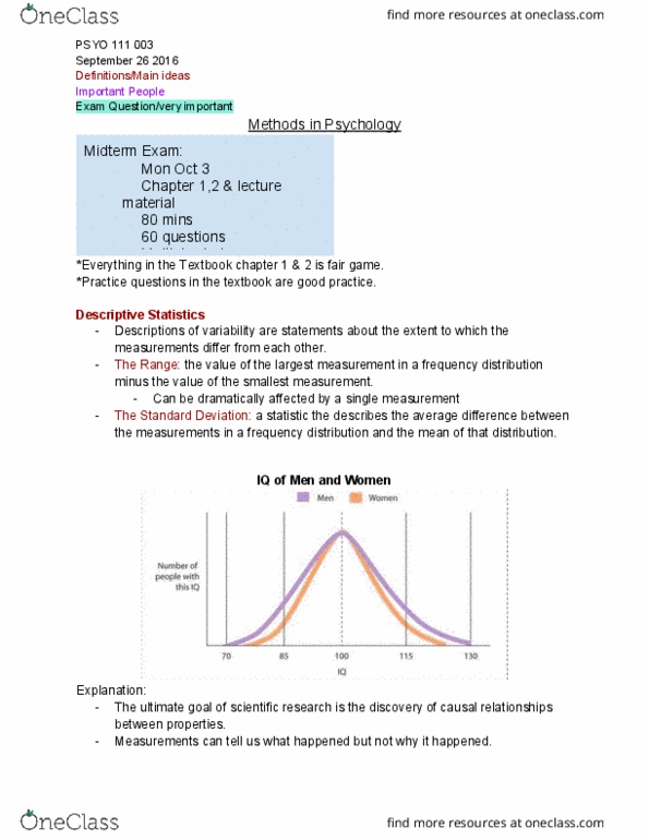 PSYO 111 Lecture Notes - Lecture 3: Ice Cream, Scatter Plot, Frequency Distribution thumbnail